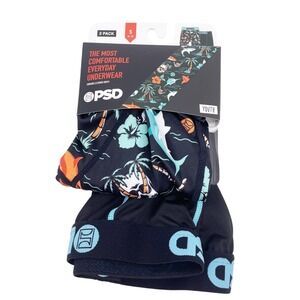 PSD Youth 2 Pack Shark Palm Tree Print Boxer Briefs Size Small